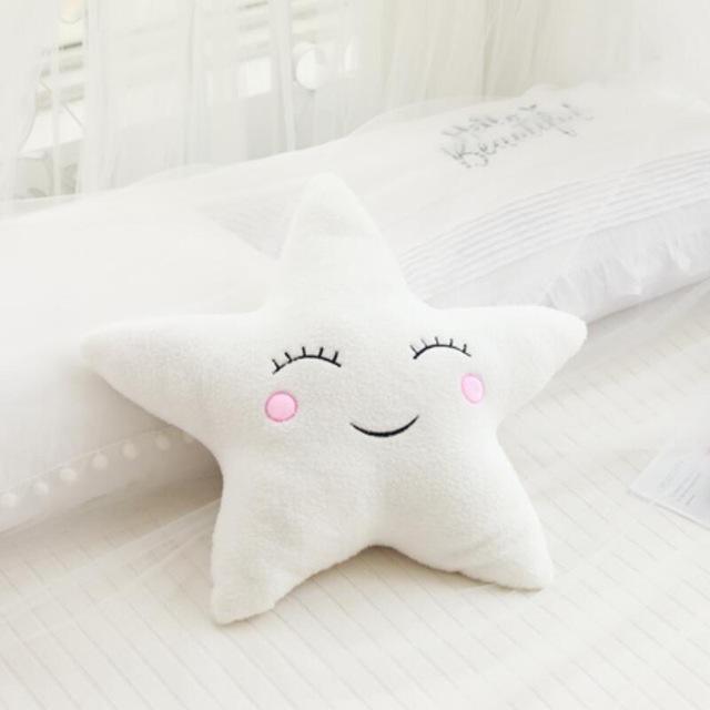 Promotion Stuffed Cloud Moon Star Raindrop Plush Pillow Soft Cushion  Stuffed Plush Toys For Children Baby Kids Pillow Girl