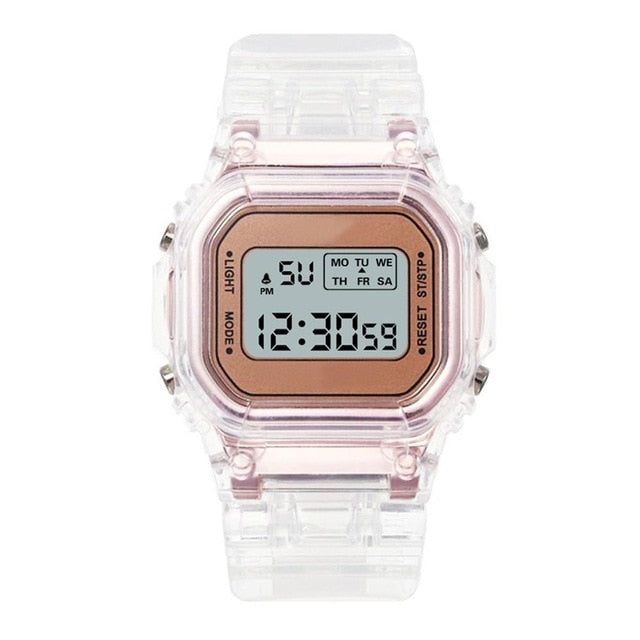 Luxury Women's Rose Gold Silicone Watches Women Fashion LED Digital Clock Casual Ladies Electronic Watch Reloj Mujer 2020