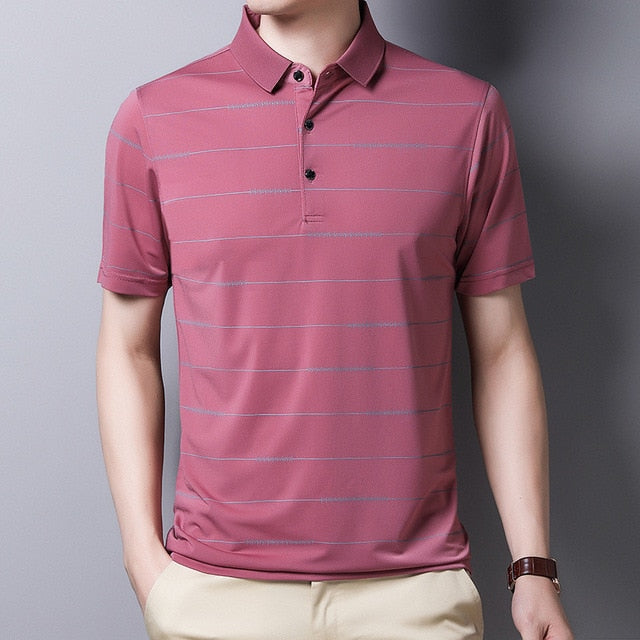 Ymwmhu 2020 New Arrival Polo Shirt Striped Short Sleeve Summer Cool Shirt Streetwear Fashion Male Polo Shirt Men Tops Clothes