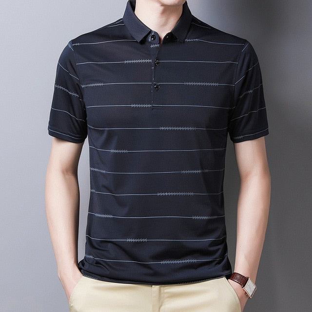 Ymwmhu 2020 New Arrival Polo Shirt Striped Short Sleeve Summer Cool Shirt Streetwear Fashion Male Polo Shirt Men Tops Clothes