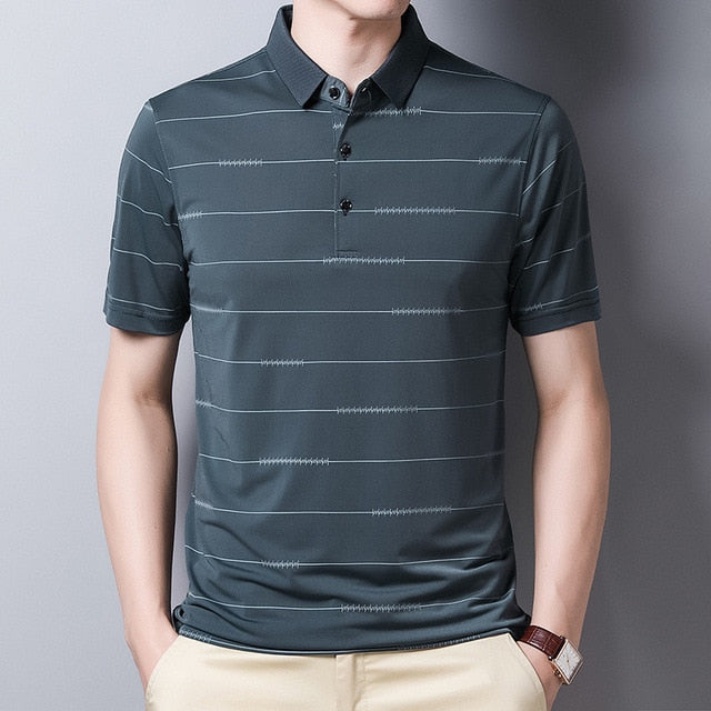 Ymwmhu 2020 New Arrival Polo Shirt Striped Short Sleeve Summer Cool Shirt Streetwear Fashion Male Polo Shirt Men Tops Clothes