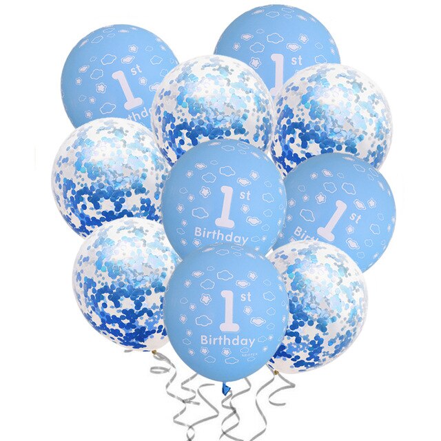 Mickey minnie foil balloons 1st birthday party decorations kids ballon number 1 globos dot latex Children's toy baby shower girl