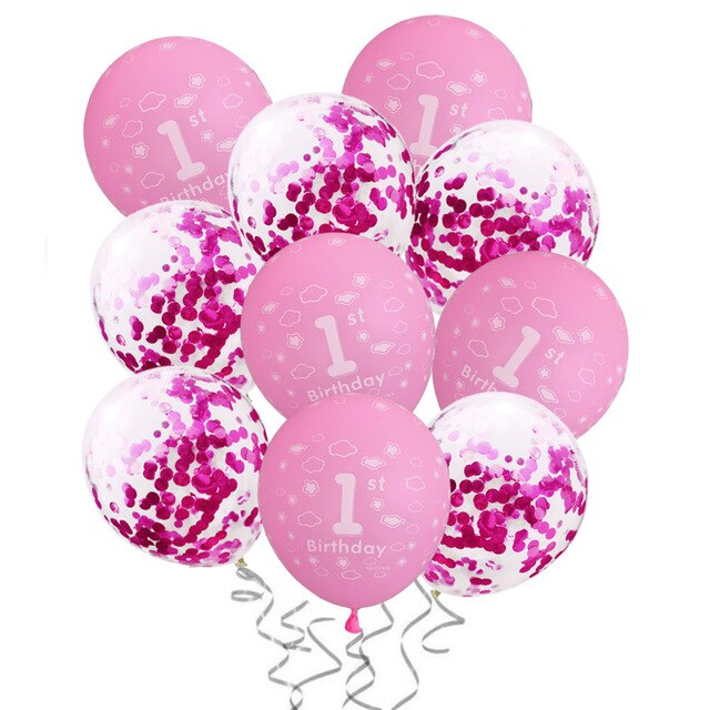 Mickey minnie foil balloons 1st birthday party decorations kids ballon number 1 globos dot latex Children's toy baby shower girl