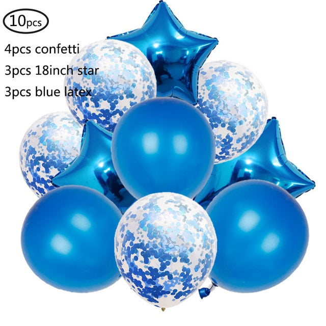 Mickey minnie foil balloons 1st birthday party decorations kids ballon number 1 globos dot latex Children's toy baby shower girl
