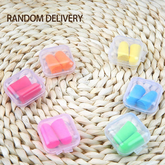 1Pair Soft Foam Ear Plugs Sound Insulation Ear Protection Earplugs Noise Reduction Help Travel Sleep Aid Sleep Health Care