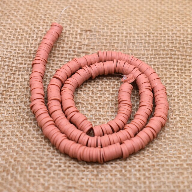 6mm Flat Round Polymer Clay Beads Chip Disk Loose Spacer Handmade Beads For DIY Jewelry Making Bracelet Finding Mixed Color