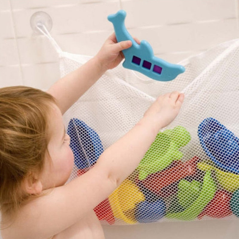 Baby Bathroom Storage Bag Mesh Net 100% Brand Bathtub Suction  New Fashion Kids Bath Portable Toys Organizer Holder 1 Pcs Hot