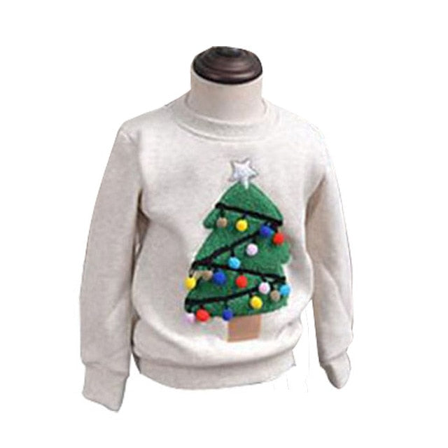 Family Matching Outfits 2020 Christmas Sweater Christmas tree Winter Children Clothing Kid shirt Polar Fleece Warm Family Look