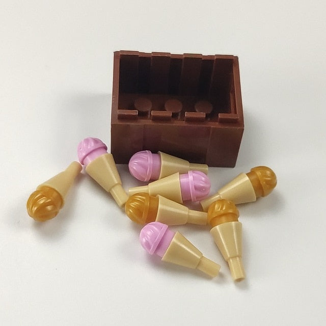 For Creator Friends For Girl City MOC Food Ice Cream Hospital Baby Carriage Figures Building Blocks Toys For Kid Creators Friend