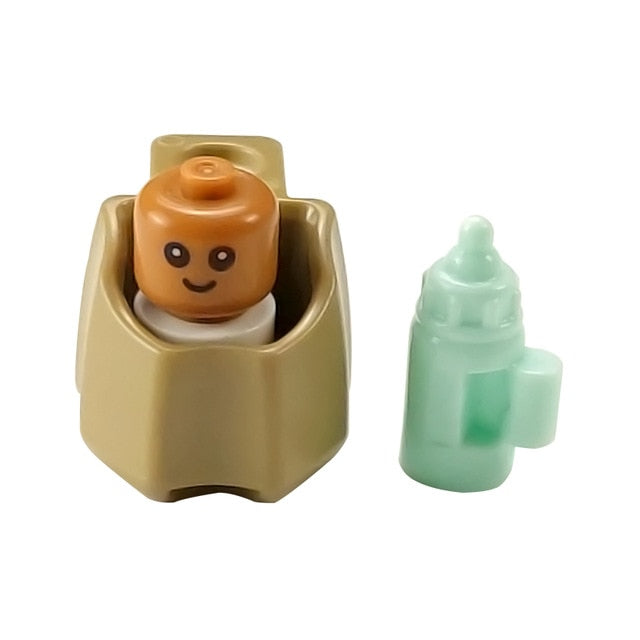 For Creator Friends For Girl City MOC Food Ice Cream Hospital Baby Carriage Figures Building Blocks Toys For Kid Creators Friend