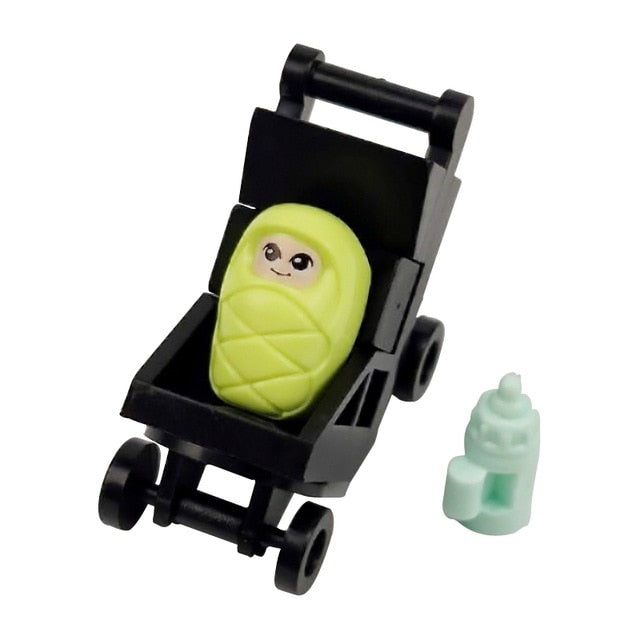 For Creator Friends For Girl City MOC Food Ice Cream Hospital Baby Carriage Figures Building Blocks Toys For Kid Creators Friend