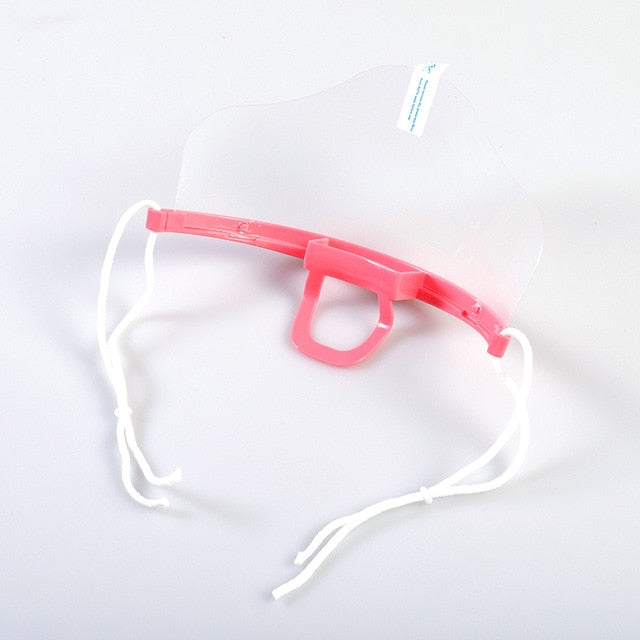 10PCS Transparent Catering Mask Anti Fog Catering Food Hotel Plastic Kitchen Restaurant Smile Mouth Masks