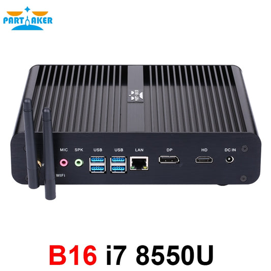 Intel Core i7 8565U/6567U i5 8250U/7260U DDR4 Gaming Mini PC Windows 10 HTPC Desktop Computer linux intel UHD620 DP HDMI wifi