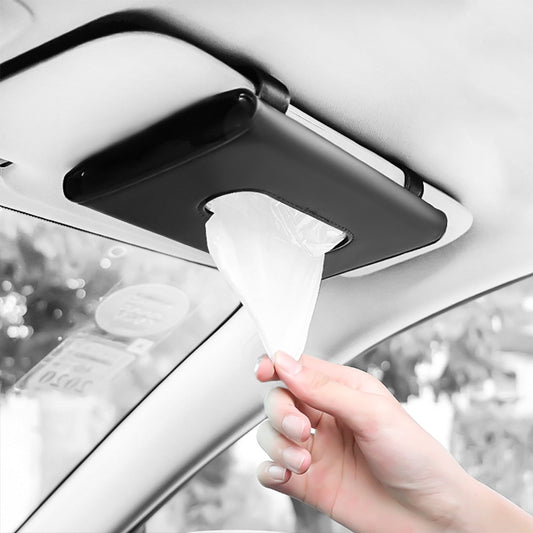 Car Tissue Box  Car Sun Visor Tissue Box Towel Sets Holder Auto Interior Storage Decoration for BMW Car interiors Accessories