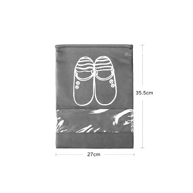 10 PCS Travel Shoe Storage Bag Bundle Mouth Bags for Shoes Waterproof Package Luggage Home Organizer Transparent Dust Bag Shoe