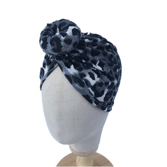 1Single Pcs Mom Baby Matching Turban Spring Autumn Leopard Flower Printed Turban Infant Headwrap Hair Accessories for Newborn