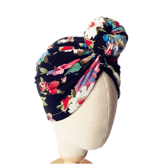 1Single Pcs Mom Baby Matching Turban Spring Autumn Leopard Flower Printed Turban Infant Headwrap Hair Accessories for Newborn