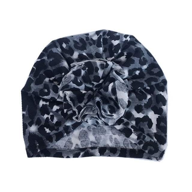 1Single Pcs Mom Baby Matching Turban Spring Autumn Leopard Flower Printed Turban Infant Headwrap Hair Accessories for Newborn