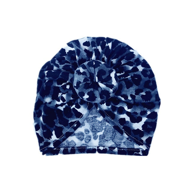 1Single Pcs Mom Baby Matching Turban Spring Autumn Leopard Flower Printed Turban Infant Headwrap Hair Accessories for Newborn