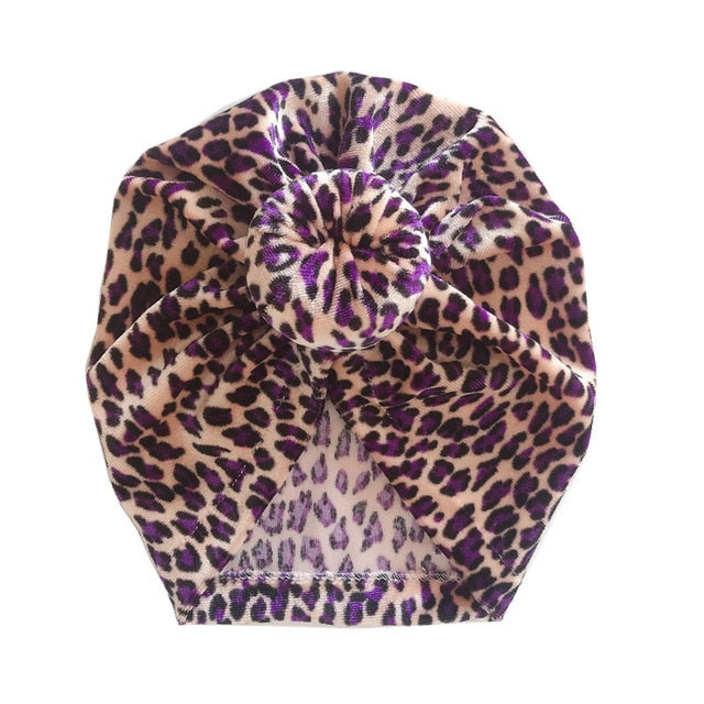 1Single Pcs Mom Baby Matching Turban Spring Autumn Leopard Flower Printed Turban Infant Headwrap Hair Accessories for Newborn