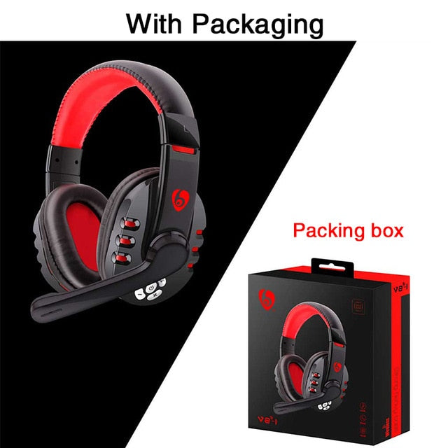 V8-1 Headphones V5.0 Bluetooth Gaming Headset OVLENG Wireless Stereo Earphone With Microphone for PC Phone Laptop Computer