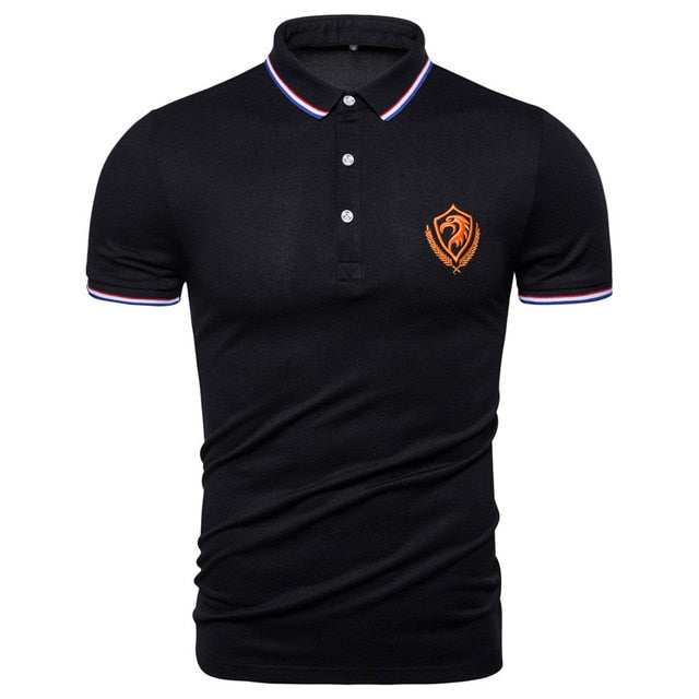 2020 New Summer Cotton Polo Shirt Men Top Quality Business Social Male Polos Short Sleeve Eagle Embroidery Sporting Mens Polo