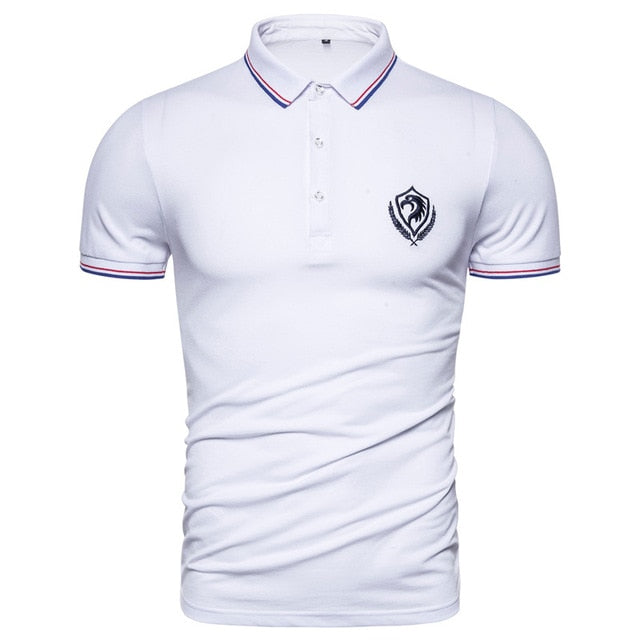 2020 New Summer Cotton Polo Shirt Men Top Quality Business Social Male Polos Short Sleeve Eagle Embroidery Sporting Mens Polo