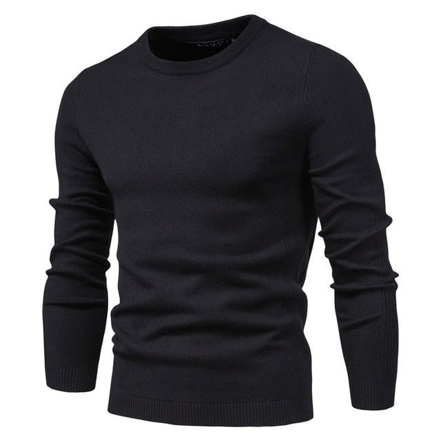 2020 New Winter Thickness Pullover Men O-neck Solid Color Long Sleeve Warm Slim Sweaters Men Men's Sweater Pull Male Clothing