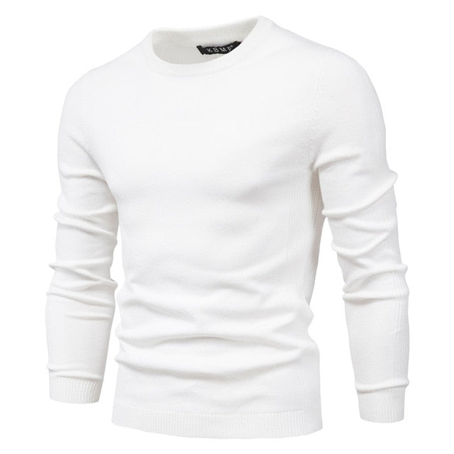 2020 New Winter Thickness Pullover Men O-neck Solid Color Long Sleeve Warm Slim Sweaters Men Men's Sweater Pull Male Clothing