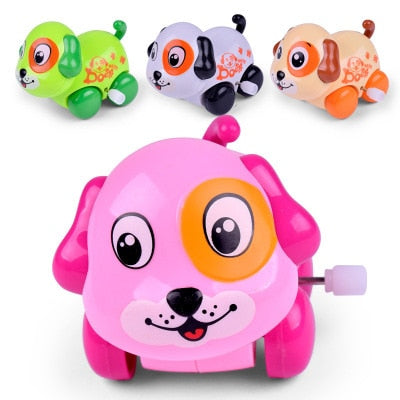 1 Pieces Baby Funny Kids Toys Spring Clockwork Toy Mini Pull Back Jumping Frog/Dog/Lion Wind Up Toys for Children Boys