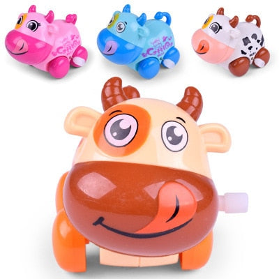 1 Pieces Baby Funny Kids Toys Spring Clockwork Toy Mini Pull Back Jumping Frog/Dog/Lion Wind Up Toys for Children Boys