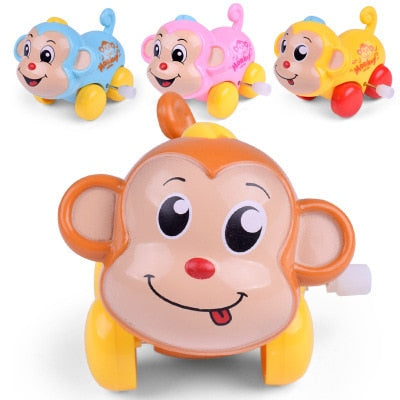 1 Pieces Baby Funny Kids Toys Spring Clockwork Toy Mini Pull Back Jumping Frog/Dog/Lion Wind Up Toys for Children Boys