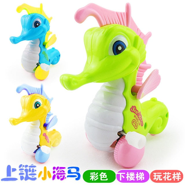 1 Pieces Baby Funny Kids Toys Spring Clockwork Toy Mini Pull Back Jumping Frog/Dog/Lion Wind Up Toys for Children Boys