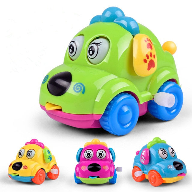 1 Pieces Baby Funny Kids Toys Spring Clockwork Toy Mini Pull Back Jumping Frog/Dog/Lion Wind Up Toys for Children Boys
