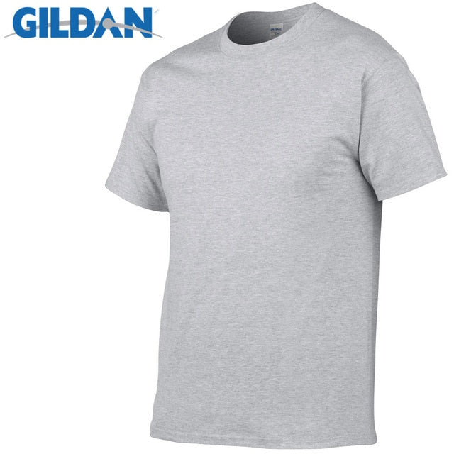 5pcs/Lot GILDAN Brand Solid Color T Shirt Mens Black And White 100% Cotton T-shirts Summer Skateboard Tee Boy Skate Tshirt Tops
