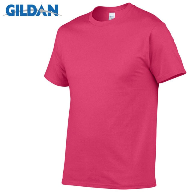 5pcs/Lot GILDAN Brand Solid Color T Shirt Mens Black And White 100% Cotton T-shirts Summer Skateboard Tee Boy Skate Tshirt Tops