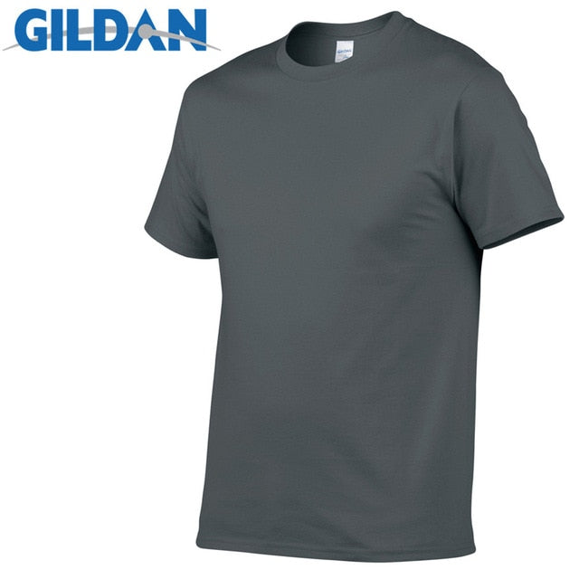 5pcs/Lot GILDAN Brand Solid Color T Shirt Mens Black And White 100% Cotton T-shirts Summer Skateboard Tee Boy Skate Tshirt Tops