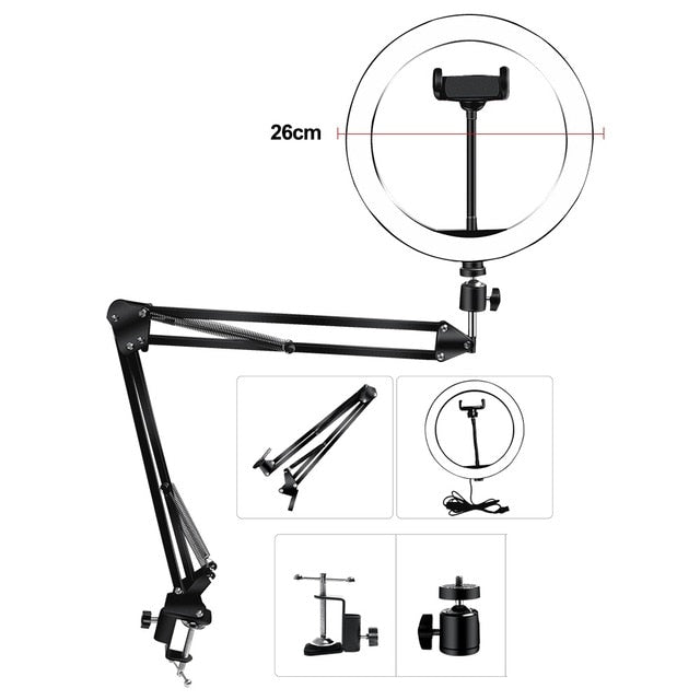 Scissor Arm Stand For Bm800 Microphone Stand With A Spider Cantilever Bracket Universal Shock Mount Mic Holder