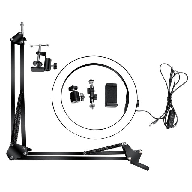 Scissor Arm Stand For Bm800 Microphone Stand With A Spider Cantilever Bracket Universal Shock Mount Mic Holder