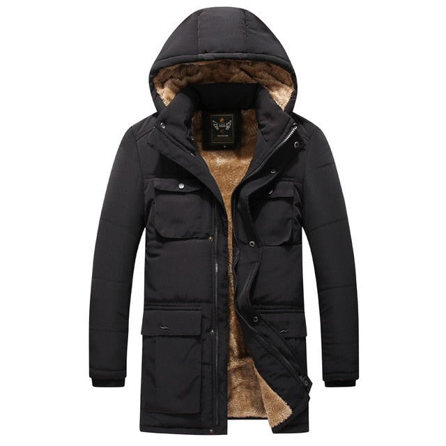 2020 New Men Jacket Coats Thicken Warm Winter Windproof Jackets Casual Mens Down Parka Hooded Outwear Cotton-padded Jacket