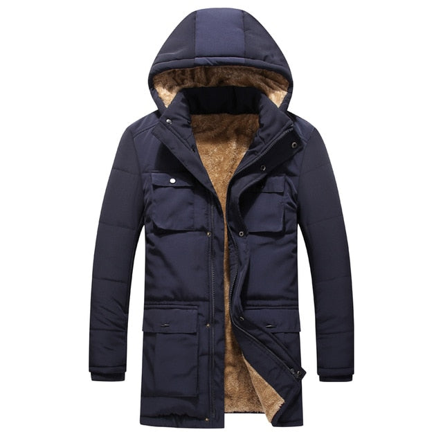 2020 New Men Jacket Coats Thicken Warm Winter Windproof Jackets Casual Mens Down Parka Hooded Outwear Cotton-padded Jacket