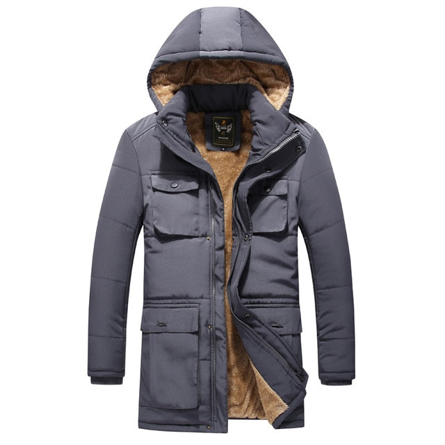 2020 New Men Jacket Coats Thicken Warm Winter Windproof Jackets Casual Mens Down Parka Hooded Outwear Cotton-padded Jacket