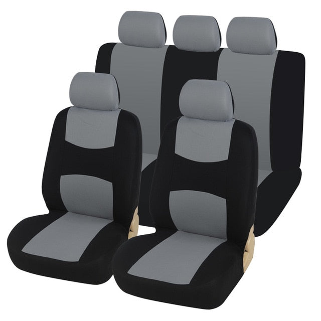 AUTOYOUTH Unique Flat Cloth Car Seat Cover ( Detachable Headrests and Solid Bench) Interior Accessories Universal Car Seat Cover