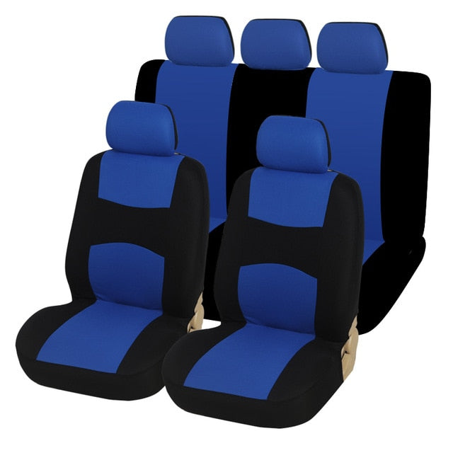 AUTOYOUTH Unique Flat Cloth Car Seat Cover ( Detachable Headrests and Solid Bench) Interior Accessories Universal Car Seat Cover