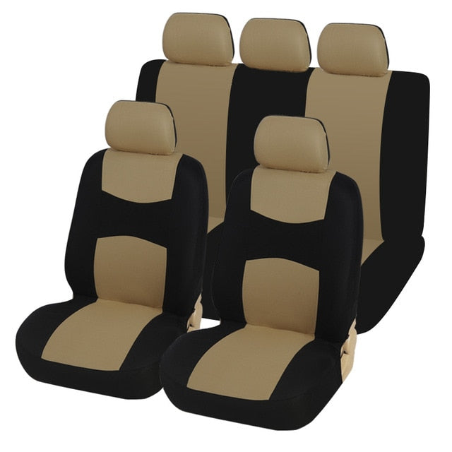 AUTOYOUTH Unique Flat Cloth Car Seat Cover ( Detachable Headrests and Solid Bench) Interior Accessories Universal Car Seat Cover
