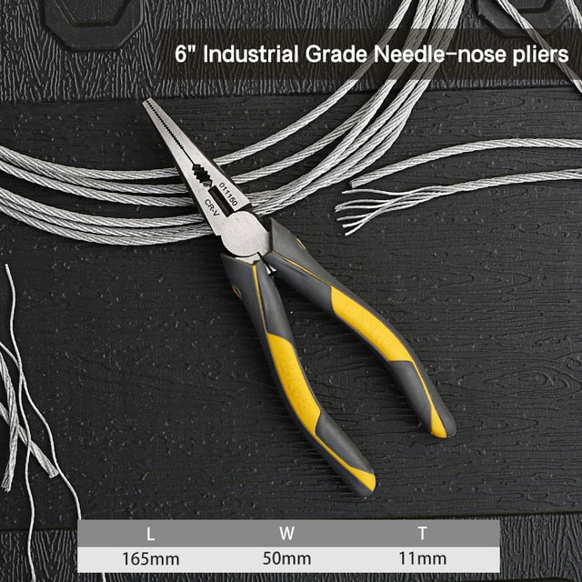 6''8''9'' Multifunction Pliers Set Combination Pliers Stripper/Crimper/Cutter Heavy Duty Wire Pliers Diagonal Pliers Hand Tools