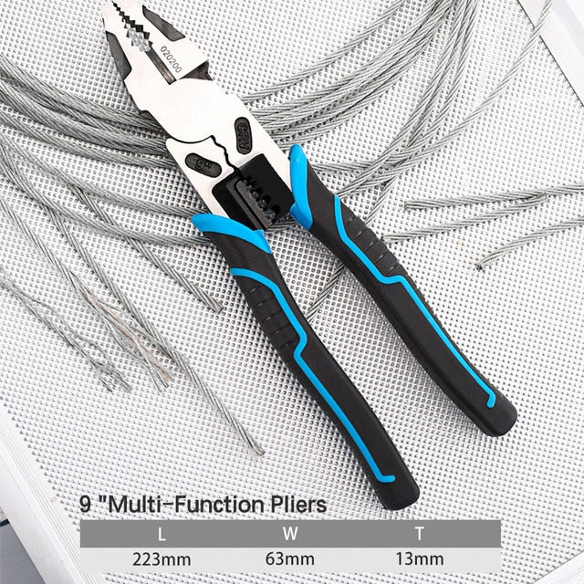 6''8''9'' Multifunction Pliers Set Combination Pliers Stripper/Crimper/Cutter Heavy Duty Wire Pliers Diagonal Pliers Hand Tools