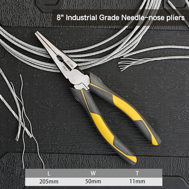 6''8''9'' Multifunction Pliers Set Combination Pliers Stripper/Crimper/Cutter Heavy Duty Wire Pliers Diagonal Pliers Hand Tools