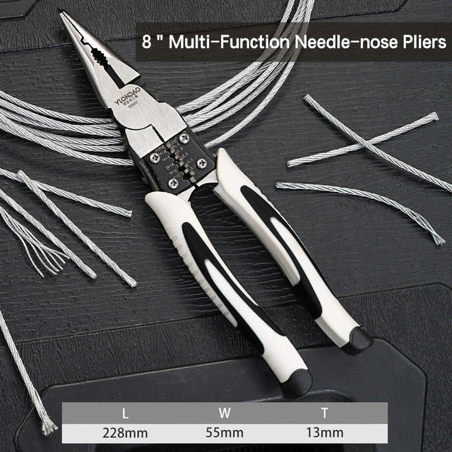 6''8''9'' Multifunction Pliers Set Combination Pliers Stripper/Crimper/Cutter Heavy Duty Wire Pliers Diagonal Pliers Hand Tools