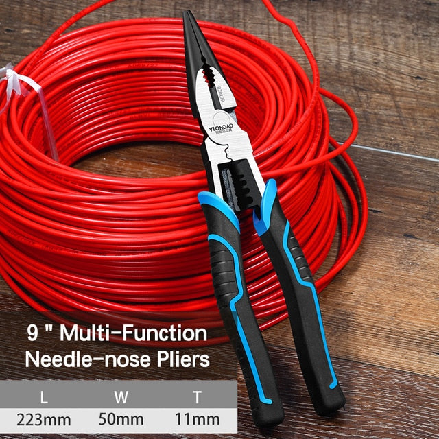 6''8''9'' Multifunction Pliers Set Combination Pliers Stripper/Crimper/Cutter Heavy Duty Wire Pliers Diagonal Pliers Hand Tools